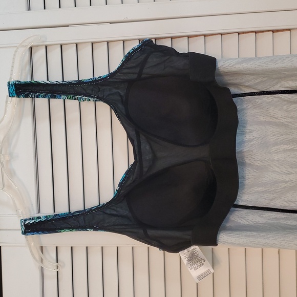 Fit 4 U Blue and Green Patterned Tankini Top, Size 18W - Picture 12 of 12